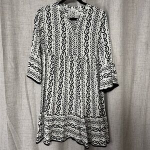 Black and White Patterned Dress | Small